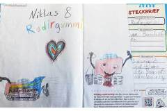 Radirgummi, wischt Graffiti von den Bahnhofwänden weg