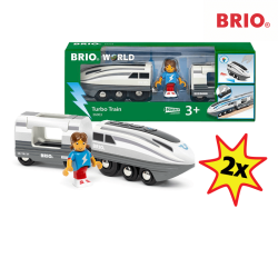 BRIO Turbo-Zug - Batteriebetriebener Spielzeugzug für Kinder ab 3 Jahren