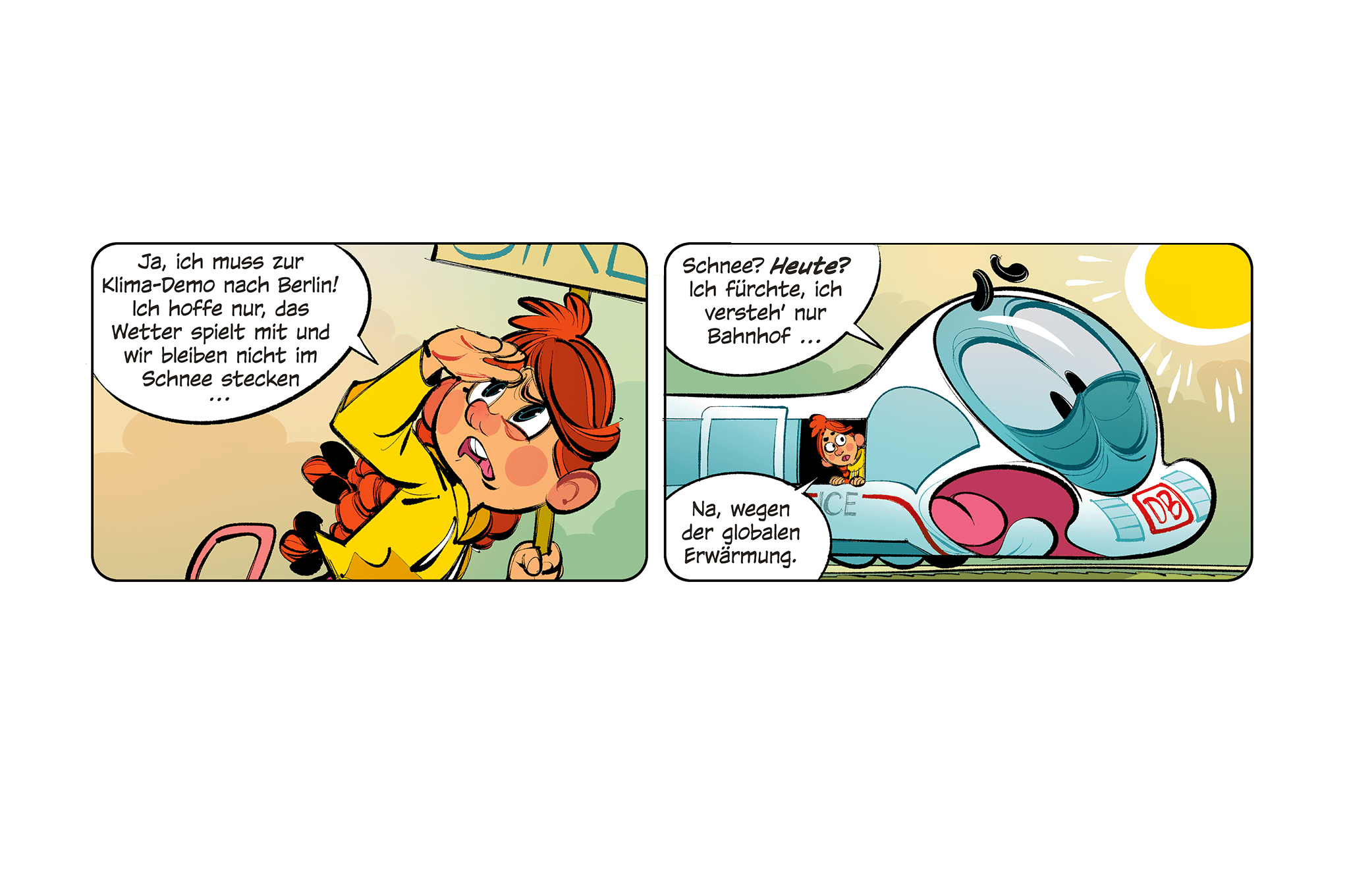 Comic: Der kleine ICE ... im ewigen Eis