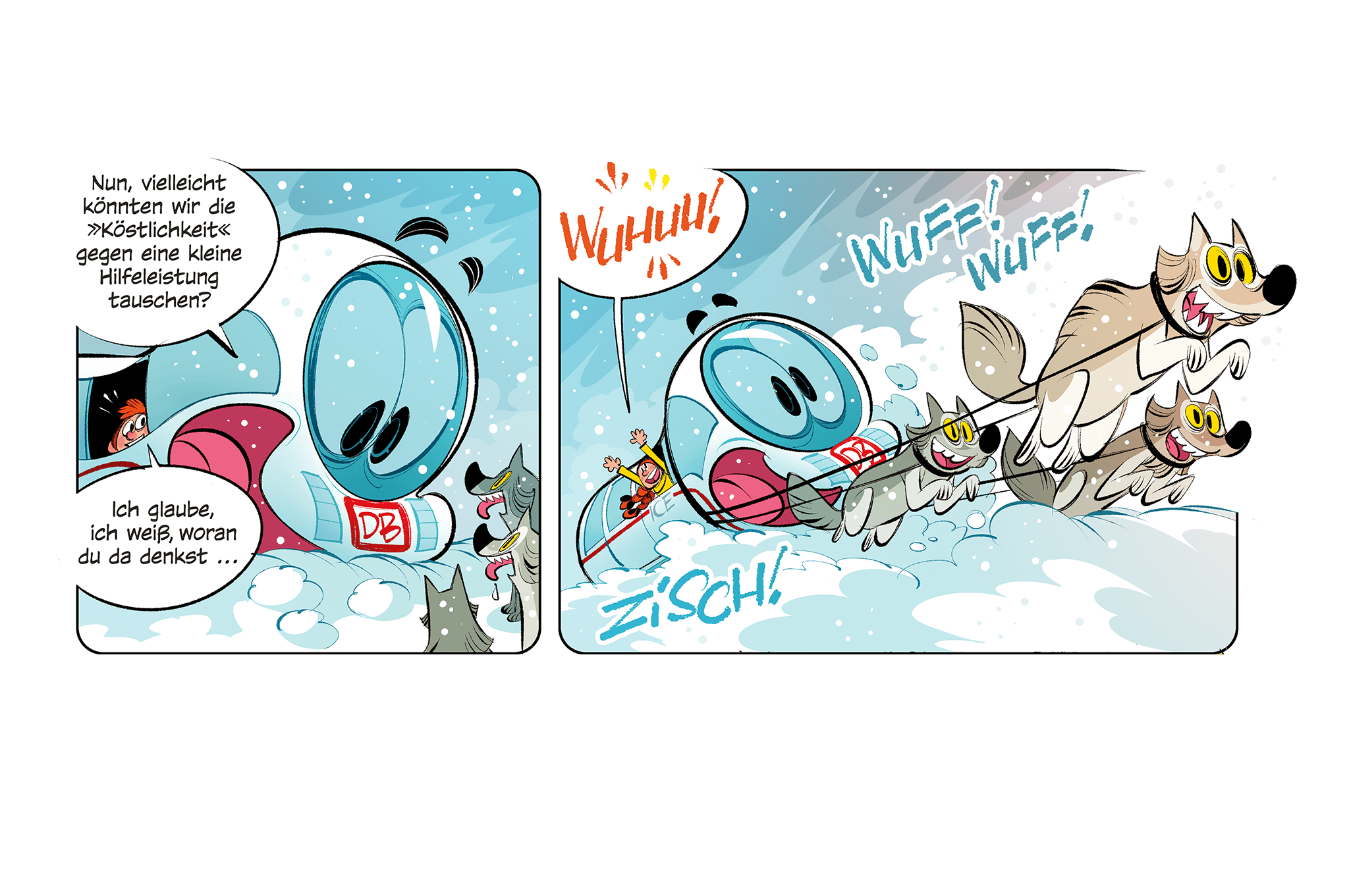 Comic: Der kleine ICE ... im ewigen Eis