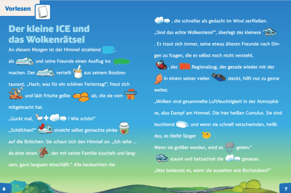 Vorlesegeschichte "Der kleine ICE und das Wolkenrätsel"