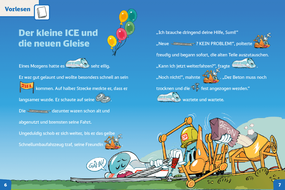 Vorlesegeschichte : Der kleine ICE und die neuen Gleise