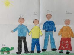Kinderzeichnung von Tim, 8 Jahre