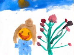 Kinderzeichnung von Pauline, 5 Jahre
