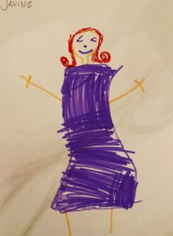 Kinderzeichnung von Janine