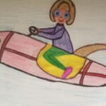 Matthias Dieses coole Raketen-Bild hat Matthias gemalt.