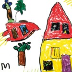 Luisa, 5 Jahre In der Zukunft reisen wir durch die Luft mit einem Raketen-Auto.