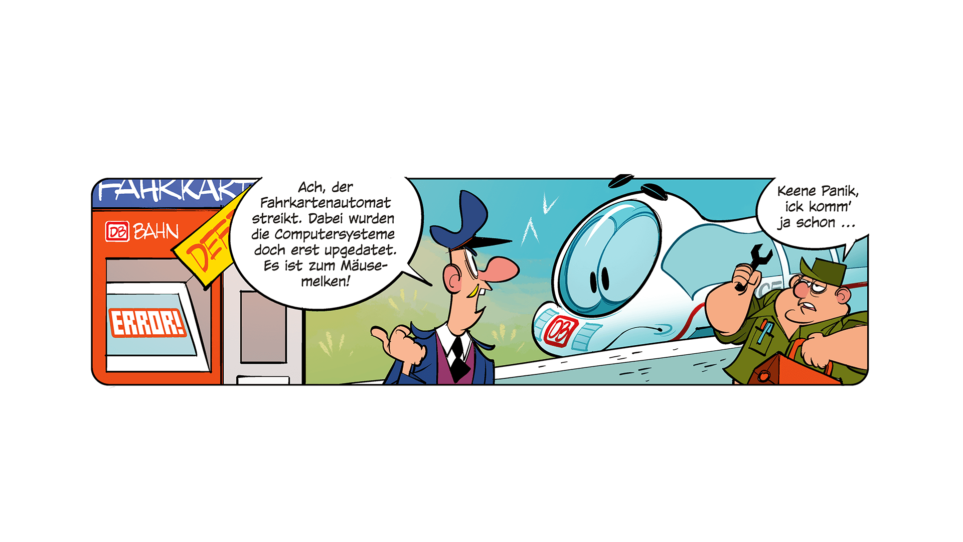 Comic: Der kleine ICE ... im digitalen Neuland