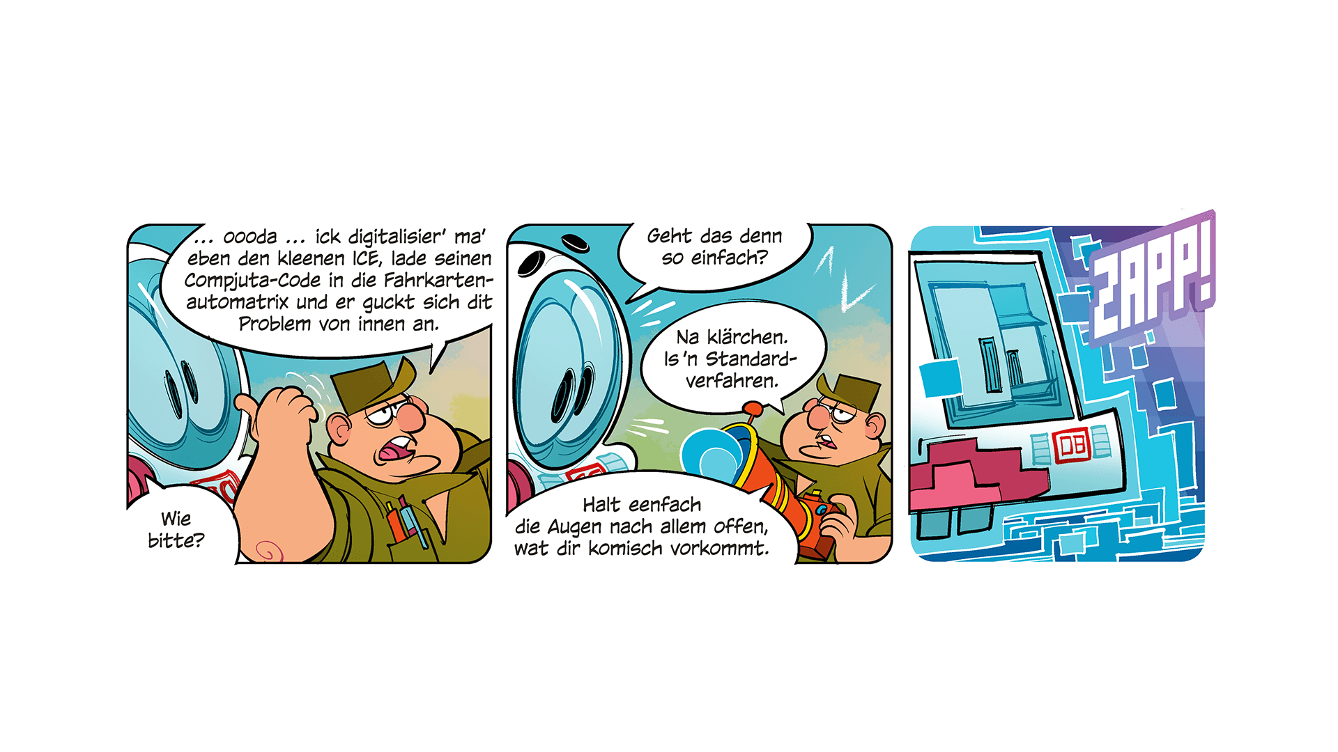 Comic: Der kleine ICE ... im digitalen Neuland