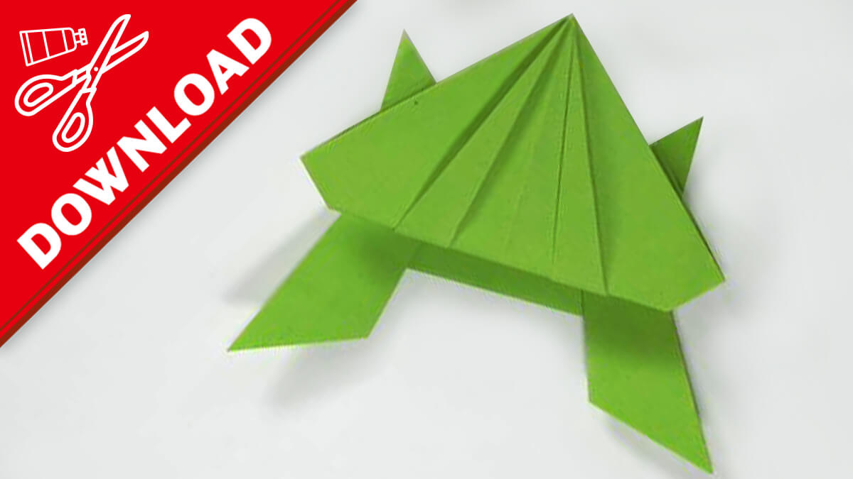 Schritt-für-Schritt Anleitung: Origami Frosch