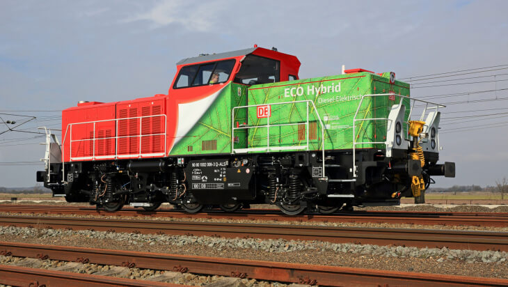 Auch die Hybridlok macht den Schienenverkehr leiser.