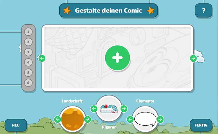 Screenshot Spiel Comic Creator