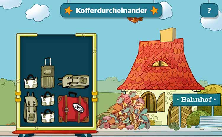 Screenshot Spiel Kofferdurcheinander