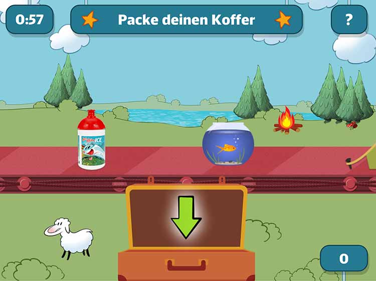 Screenshot Spiel Packe deinen Koffer